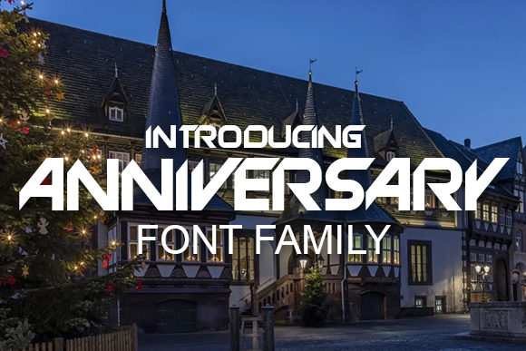 Anniversary Font for Bold Editorial Design
