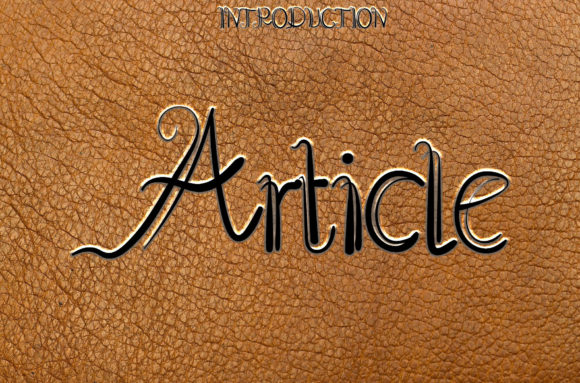 Article Font for Eye-Catching Digital Designs