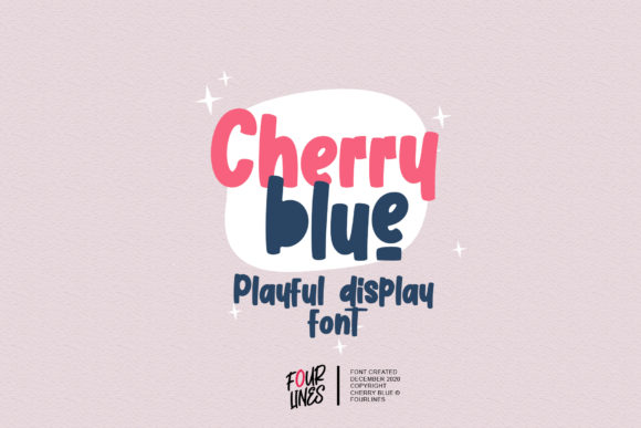 Cherry Blue Font for Handmade Creations and Branding