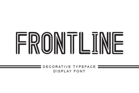 Frontline Font: A Stylish Display Typeface for Creative Makers