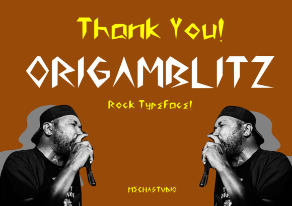 Origamblitz: A Bold Display Font for Craft Creations