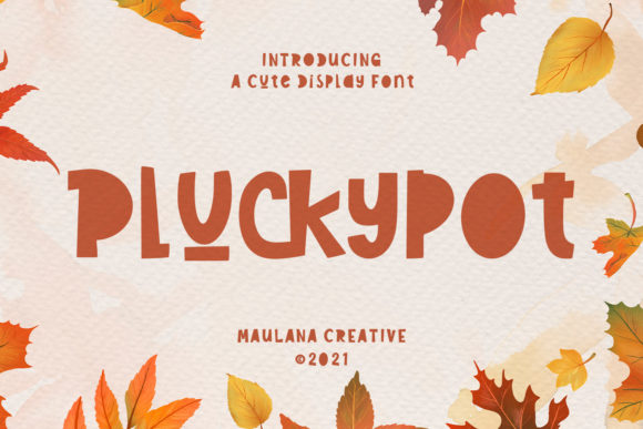 Pluckypot: A Display Font for Creative Branding and Editorial Design