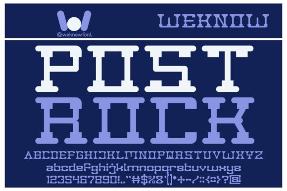 Post Rock Font: A Stylish Display Font for Creative Projects