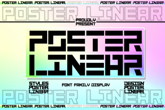 Poster Linear Font for Modern Editorial Design