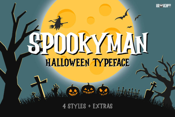 Spookyman Halloween Typeface for Creepy-Cute Design Projects
