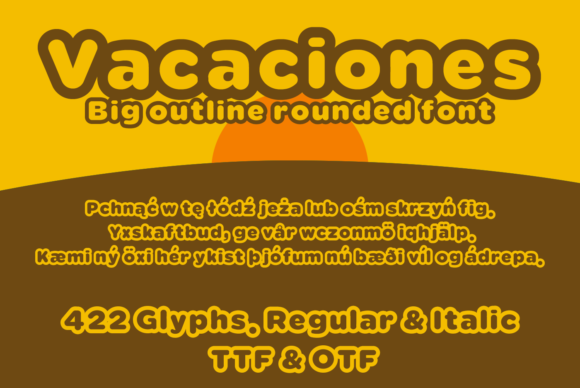 Vacaciones Font: A Bold Display Type for Creative Projects