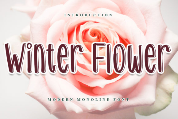 Winter Flower Display Font for Creative Branding Projects