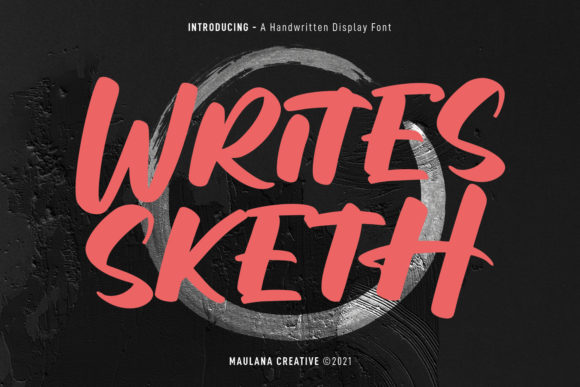 Writes Sketh: A Cool Brushed Display Font for Creative Projects